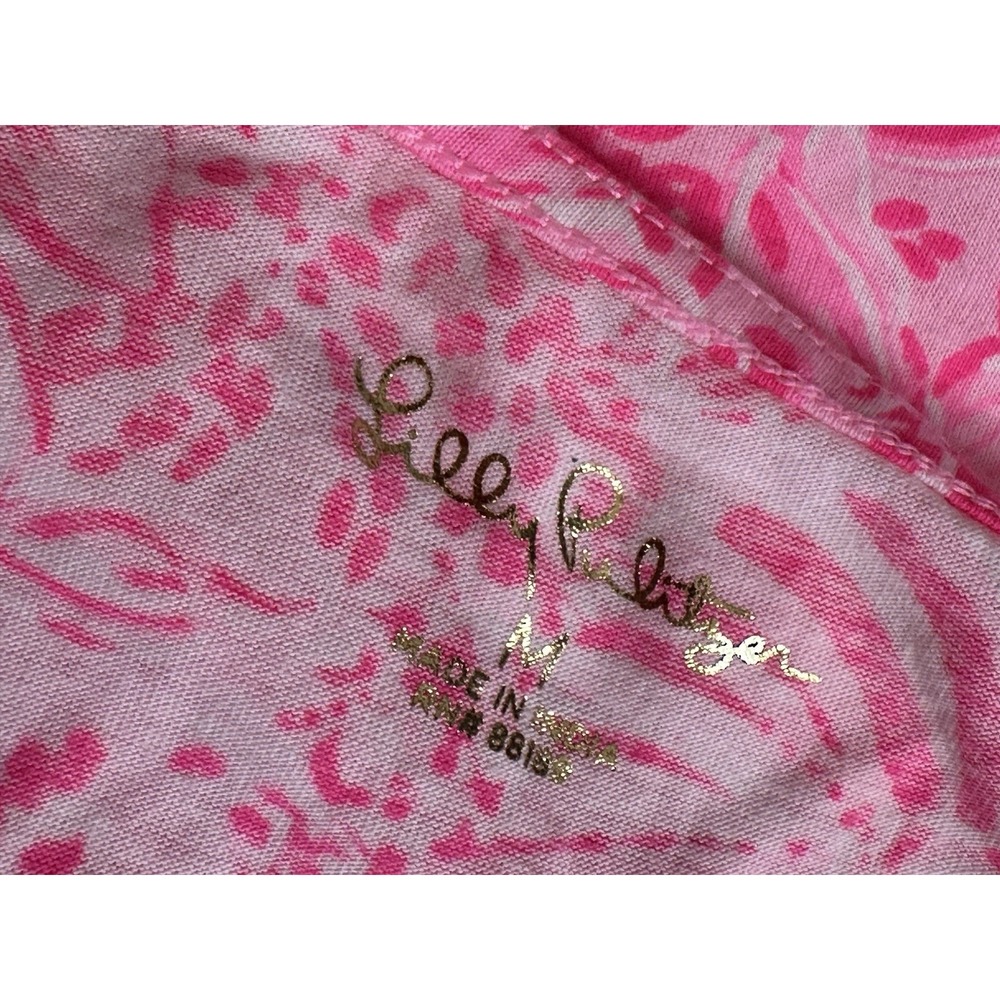 Lilly Pulitzer Pink Paradise Twirl Skirt Long Sleeve Dress Size Medium - Picture 11 of 12